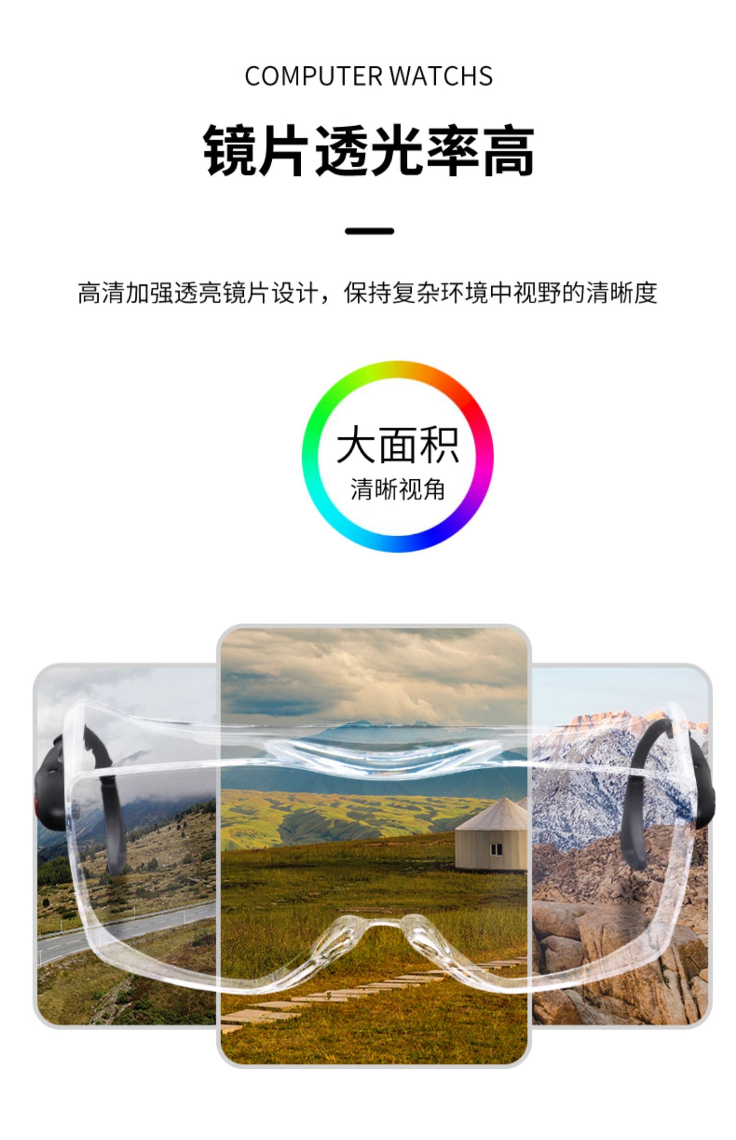 3M 12308 防护眼罩 （透明罩片、防雾、防紫外线）